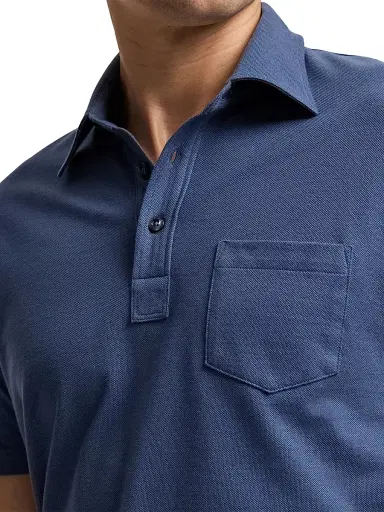 Ralph Lauren Purple Label Men's Cotton-Cashmere Piqué Polo Shirt | Thumbnail 7 Ralph Lauren Purple Label Men's Cotton-Cashmere Piqué Polo Shirt | Thumbnail 7