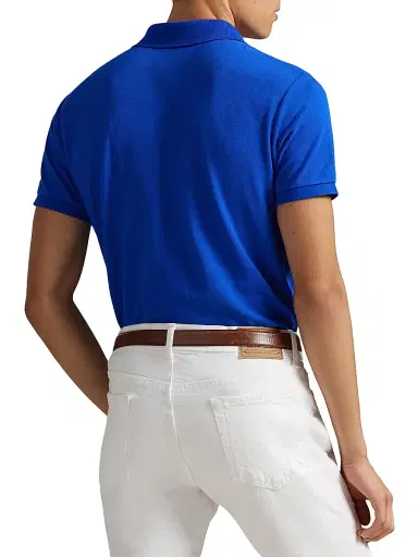 Polo Ralph Lauren Men's Logo Cotton Mesh Polo - Pacific Royal - Size XXL | Thumbnail 4
