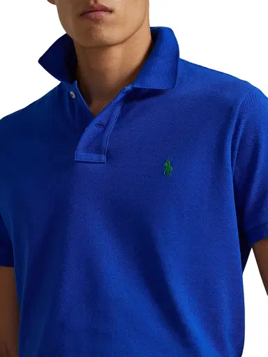 Polo Ralph Lauren Men's Logo Cotton Mesh Polo - Pacific Royal - Size XXL | Thumbnail 5
