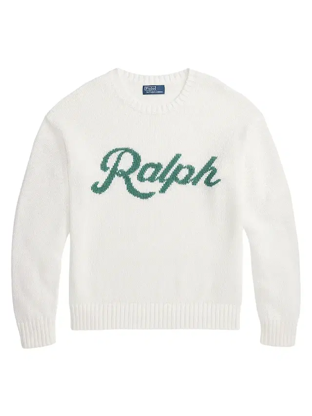 Polo Ralph Lauren Men's Logo Linen-Cotton Crewneck Sweater - Deckwash White Combo