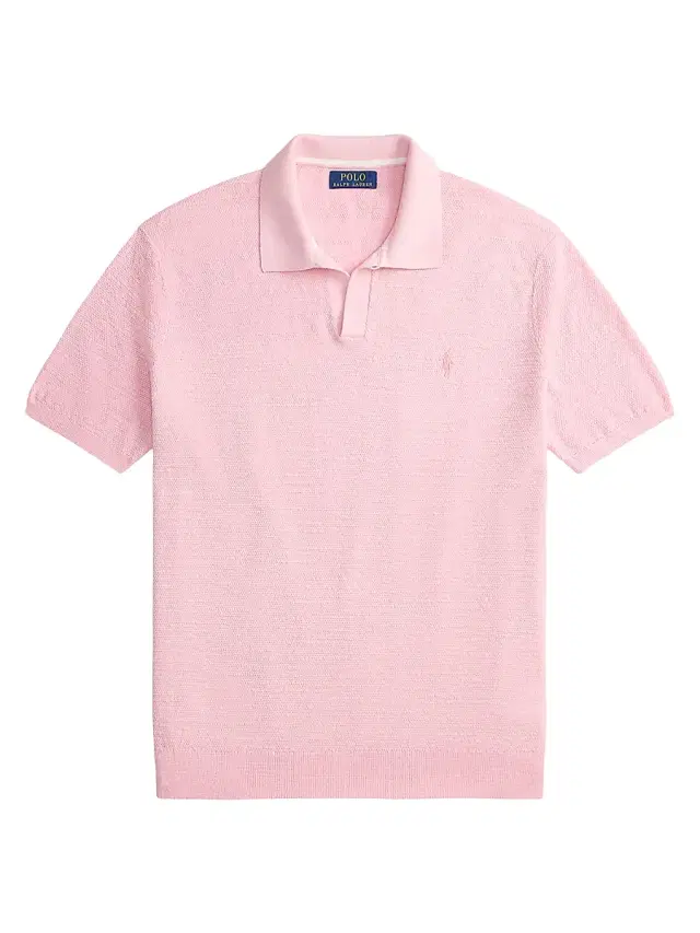 Polo Ralph Lauren Men's Cotton-Linen Knit Polo Shirt - Carmel Pink Deck Wash White