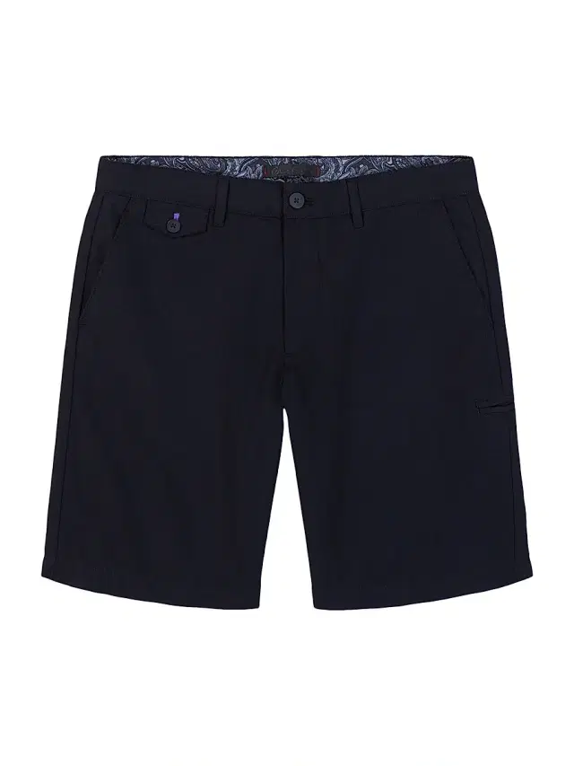 Robert Graham Men's Dixton Solid Cotton-Linen Shorts - Black