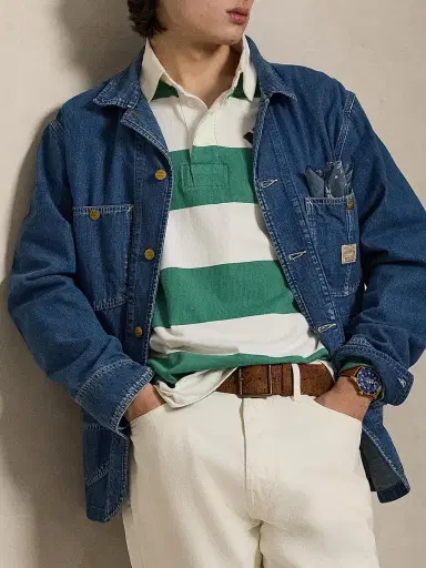 Polo Ralph Lauren Men's Yankees Striped Polo Shirt - Bay Green Deckwash White - Size XL | Thumbnail 6 Polo Ralph Lauren Men's Yankees Striped Polo Shirt - Bay Green Deckwash White - Size XL | Thumbnail 6