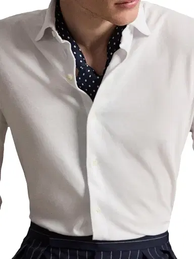 Polo Ralph Lauren Men's Lux Micro Pique-Knit Cotton Shirt - White - Size XXL | Thumbnail 5