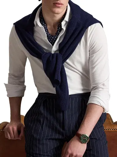 Polo Ralph Lauren Men's Lux Micro Pique-Knit Cotton Shirt - White - Size XXL | Thumbnail 6