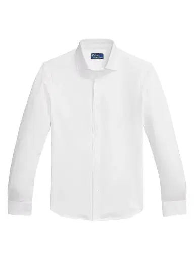 Polo Ralph Lauren Men's Lux Micro Pique-Knit Cotton Shirt - White - Size XXL | Thumbnail 1