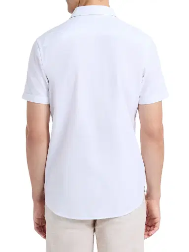 Robert Graham Men's Sutton Solid Linen-Cotton Shirt - White | Thumbnail 5