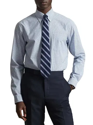 Polo Ralph Lauren Men's Poplin Button-Up Sport Shirt - Blue Multi - Size XXL | Thumbnail 3 Polo Ralph Lauren Men's Poplin Button-Up Sport Shirt - Blue Multi - Size XXL | Thumbnail 3