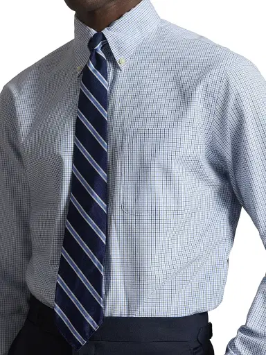 Polo Ralph Lauren Men's Poplin Button-Up Sport Shirt - Blue Multi - Size XXL | Thumbnail 5 Polo Ralph Lauren Men's Poplin Button-Up Sport Shirt - Blue Multi - Size XXL | Thumbnail 5