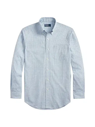 Polo Ralph Lauren Men's Poplin Button-Up Sport Shirt - Blue Multi - Size XXL | Thumbnail 1 Polo Ralph Lauren Men's Poplin Button-Up Sport Shirt - Blue Multi - Size XXL | Thumbnail 1