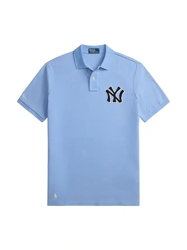 Polo Ralph Lauren Men's Yankees Mesh Knit Polo Shirt - Blue Lagoon