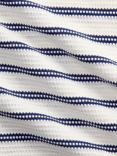 Polo Ralph Lauren Men's Striped Cotton-Blend Camp Shirt - Pale Cream Newport Navy - Size XXL | Thumbnail 7