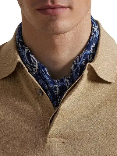 Polo Ralph Lauren Men's Cutaway Collar Cotton Polo Shirt - Classic Tan - Size XXL | Thumbnail 5 Polo Ralph Lauren Men's Cutaway Collar Cotton Polo Shirt - Classic Tan - Size XXL | Thumbnail 5