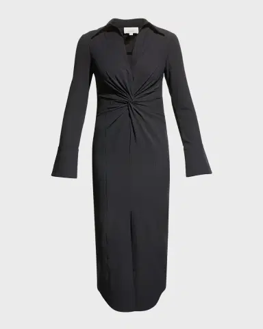 Cinq à Sept Mckenna Collared Midi Dress | Thumbnail 2