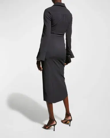 Cinq à Sept Mckenna Collared Midi Dress | Thumbnail 4