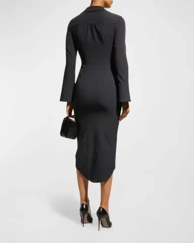Cinq à Sept Mckenna Collared Midi Dress | Thumbnail 6