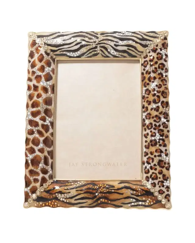 Jay Strongwater 5" x 7" Mixed Animal-Print Picture Frame