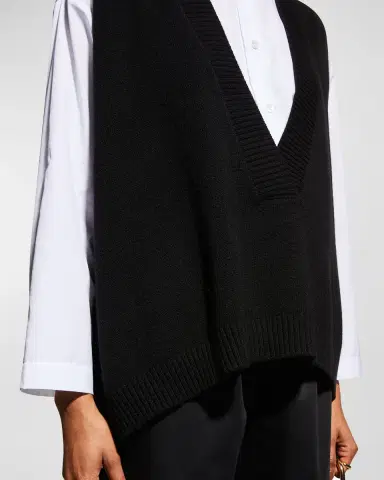 Eskandar Deep V-Neck Cashmere Vest | Thumbnail 5 Eskandar Deep V-Neck Cashmere Vest | Thumbnail 5