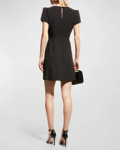 Milly Atalie Short Cady Dress | Thumbnail 4 Milly Atalie Short Cady Dress | Thumbnail 4