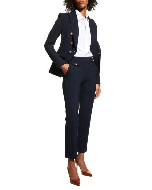 Veronica Beard Renzo Straight Crop Pants