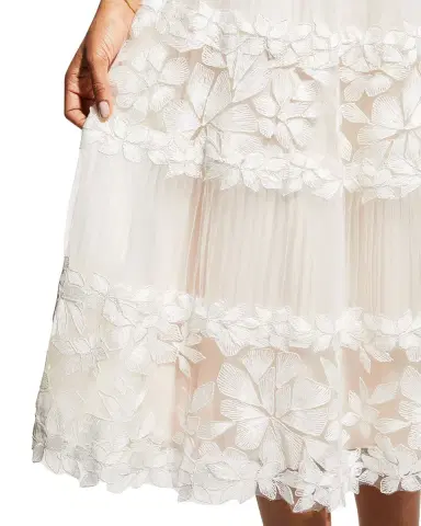 Tadashi Shoji Off-the-Shoulder Cap-Sleeve Lace Midi Dress | Thumbnail 5
