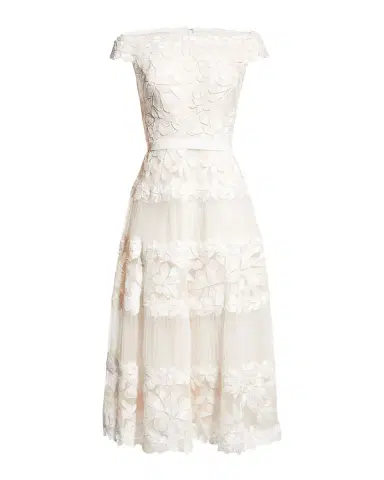 Tadashi Shoji Off-the-Shoulder Cap-Sleeve Lace Midi Dress | Thumbnail 1