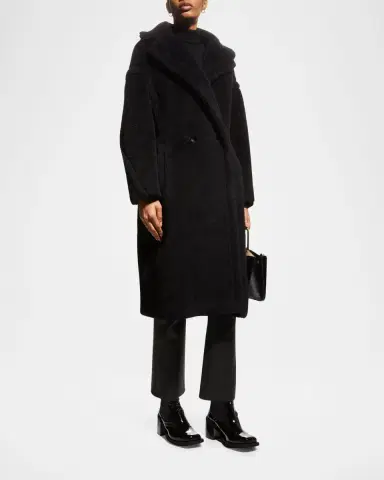 Max Mara Alpaca-Silk Teddy Knit Coat | Thumbnail 2 Max Mara Alpaca-Silk Teddy Knit Coat | Thumbnail 2