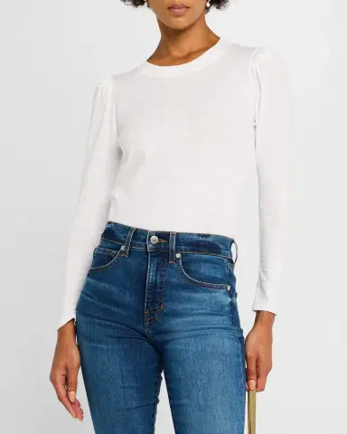 Veronica Beard Mason Long-Sleeve Baseball Tee | Thumbnail 4