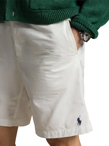 Polo Ralph Lauren Men's Logo Featherweight Cotton Twill Shorts - Ceramic White | Thumbnail 4