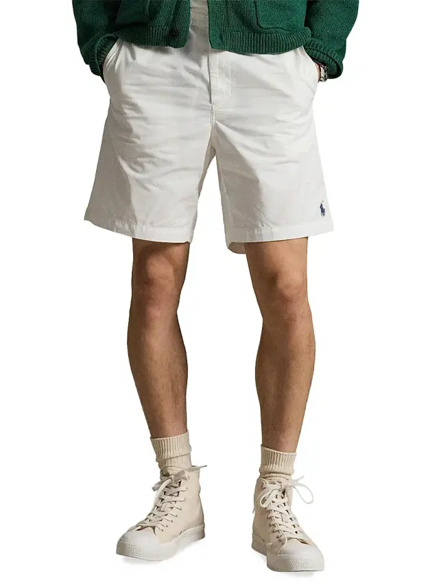 Polo Ralph Lauren Men's Logo Featherweight Cotton Twill Shorts - Ceramic White