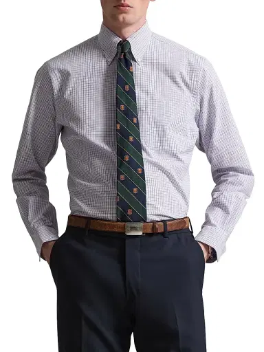 Polo Ralph Lauren Men's Poplin Button-Up Sport Shirt - Lavender Blue Multi - Size XXL | Thumbnail 3 Polo Ralph Lauren Men's Poplin Button-Up Sport Shirt - Lavender Blue Multi - Size XXL | Thumbnail 3