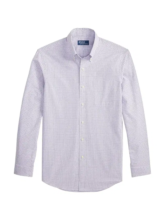 Polo Ralph Lauren Men's Poplin Button-Up Sport Shirt - Lavender Blue Multi