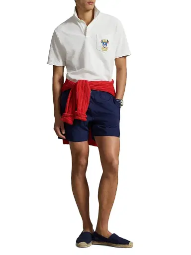 Polo Ralph Lauren Men's Elasticized Waistband Mid-Rise Trunks - Polo Black Tonal - Size XXL | Thumbnail 2 Polo Ralph Lauren Men's Elasticized Waistband Mid-Rise Trunks - Polo Black Tonal - Size XXL | Thumbnail 2