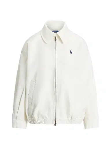 Polo Ralph Lauren Women's Double-Faced Cotton Bomber Jacket - Trophy Cream - Size XL | Thumbnail 1