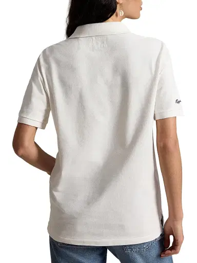 Polo Ralph Lauren Men's Yankees Mesh Knit Polo Shirt - Deckwash White - Size XXL | Thumbnail 6
