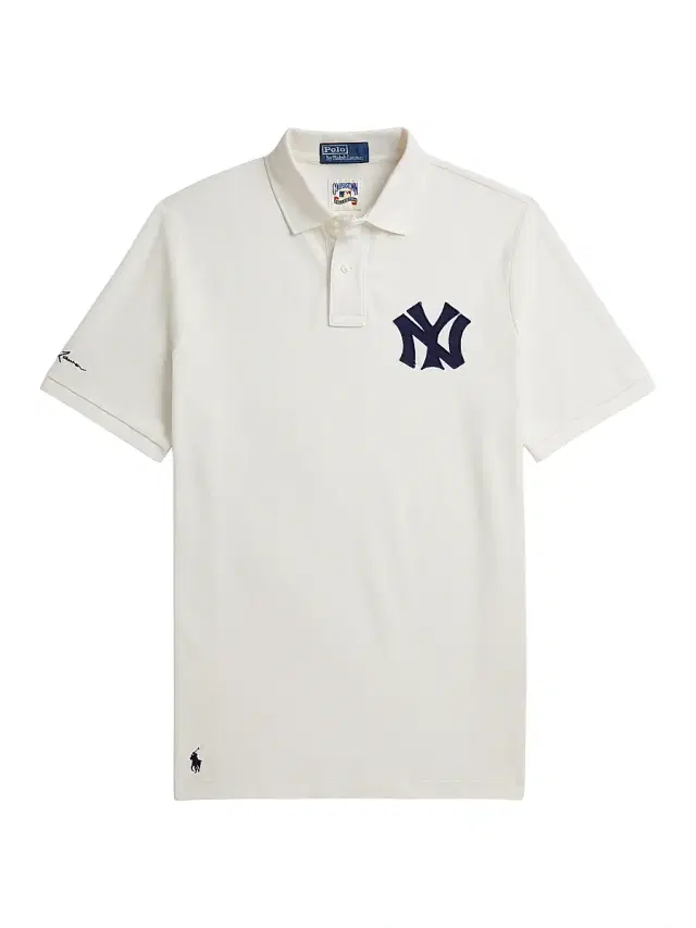 Polo Ralph Lauren Men's Yankees Mesh Knit Polo Shirt - Deckwash White