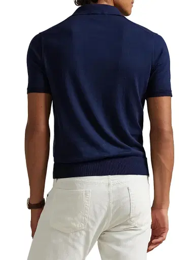 Polo Ralph Lauren Men's Cutaway Collar Cotton Polo Shirt | Thumbnail 4 Polo Ralph Lauren Men's Cutaway Collar Cotton Polo Shirt | Thumbnail 4