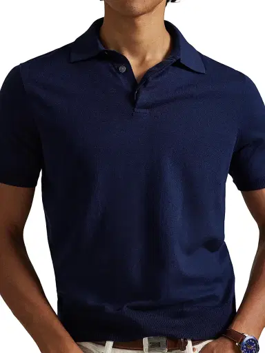 Polo Ralph Lauren Men's Cutaway Collar Cotton Polo Shirt | Thumbnail 5 Polo Ralph Lauren Men's Cutaway Collar Cotton Polo Shirt | Thumbnail 5