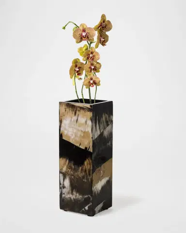 Ladorada Horn Veneer 16" Square Vase | Thumbnail 2