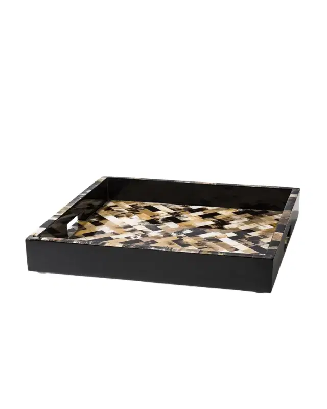 LADORADA 16" Horn Domino Square Tray