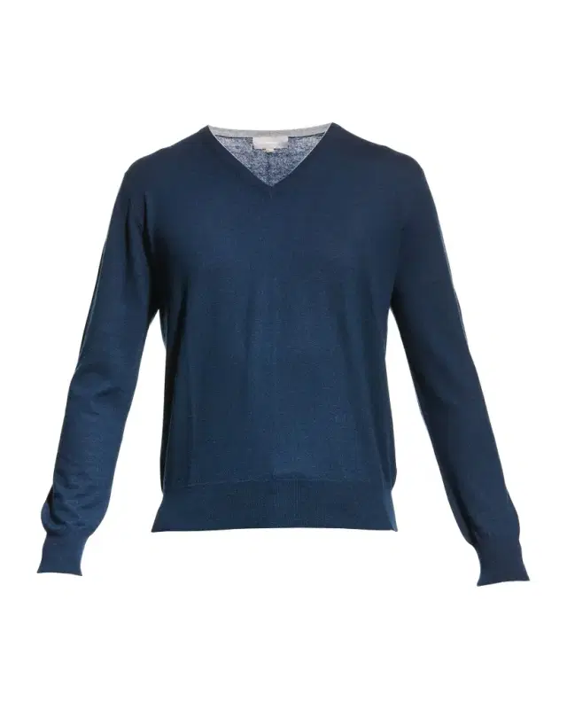 Men 's Extra Lightweight Wool-Cashmere V-Neck Sweater