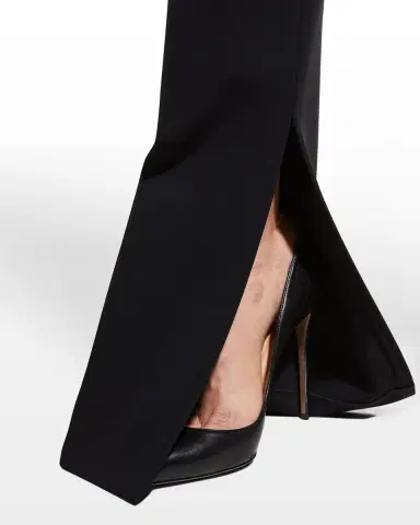 Adam Lippes Neoprene Slit-Cuff Flare Pants | Thumbnail 5