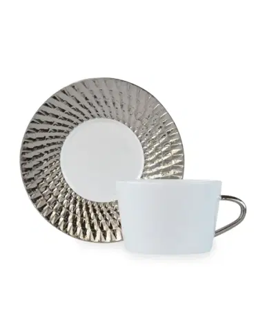 Bernardaud Twist Platinum Tea Saucer Only | Thumbnail 1