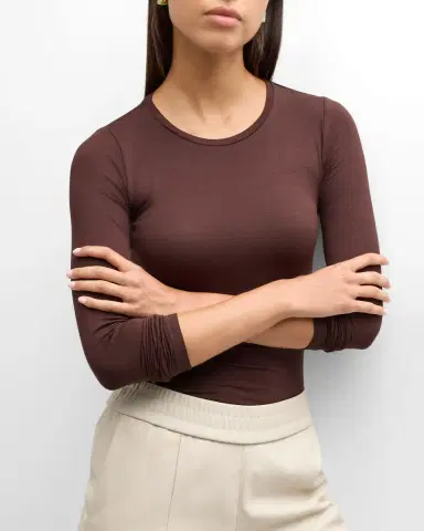 Majestic Filatures Soft Touch Flat-Edge Long-Sleeve Crewneck Top | Thumbnail 7 Majestic Filatures Soft Touch Flat-Edge Long-Sleeve Crewneck Top | Thumbnail 7