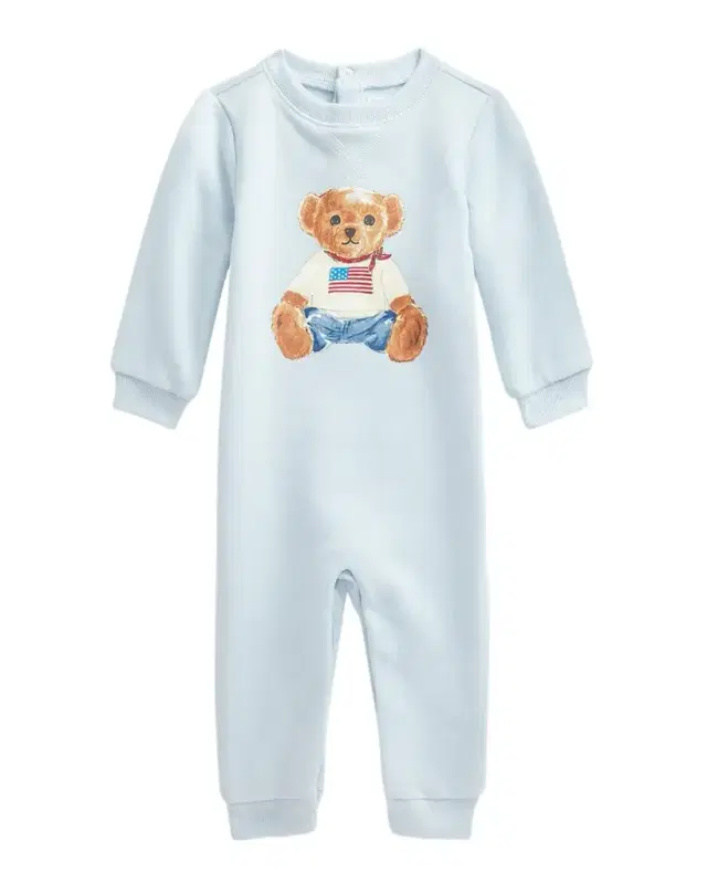Polo Ralph Lauren Boy 's American Polo Bear Coverall, Sizes Newborn-12M