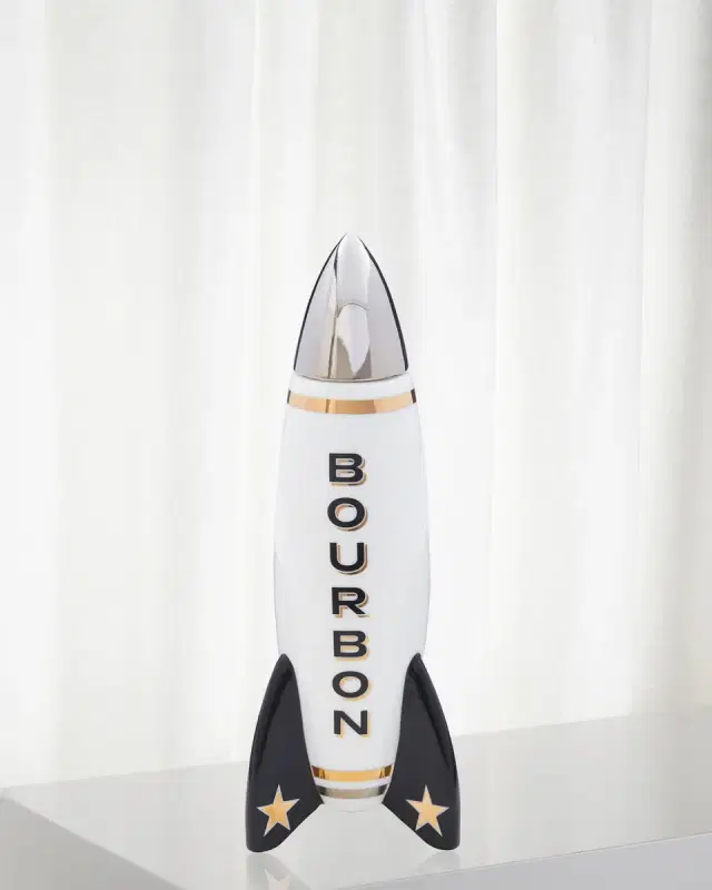 Jonathan Adler Rocket Decanter Bourbon, 23.3 fl oz.