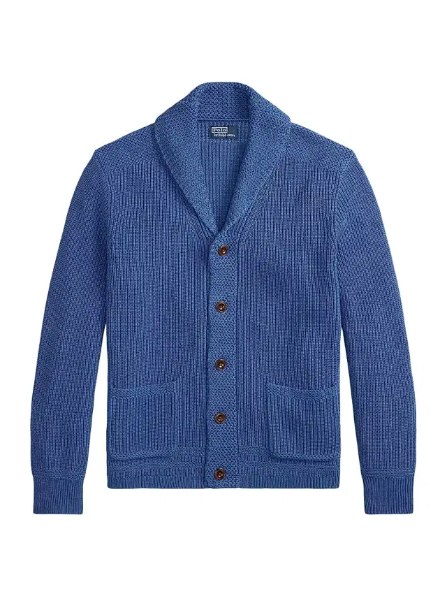 Men's Cotton-Knit Cardigan - Modern Royal