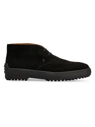 Tod's Men's Gommino Suede Desert Ankle Boots - Nero | Thumbnail 1