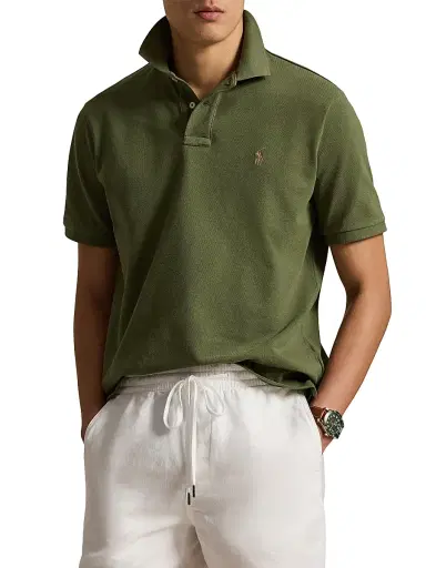 Polo Ralph Lauren Men's Logo Cotton Mesh Polo | Thumbnail 3 Polo Ralph Lauren Men's Logo Cotton Mesh Polo | Thumbnail 3