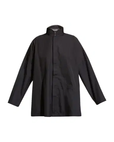Eskandar Wide Double Stand Collar Shirt - Long | Thumbnail 1 Eskandar Wide Double Stand Collar Shirt - Long | Thumbnail 1